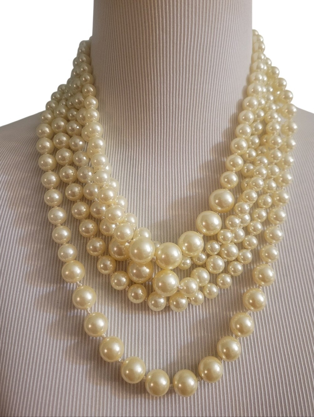 J. Crew Factory 5 Strand Faux Pearl Necklace